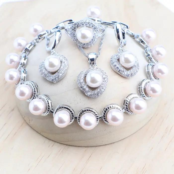 Ensemble de Bijoux en Perles Naturelles en Argent 925