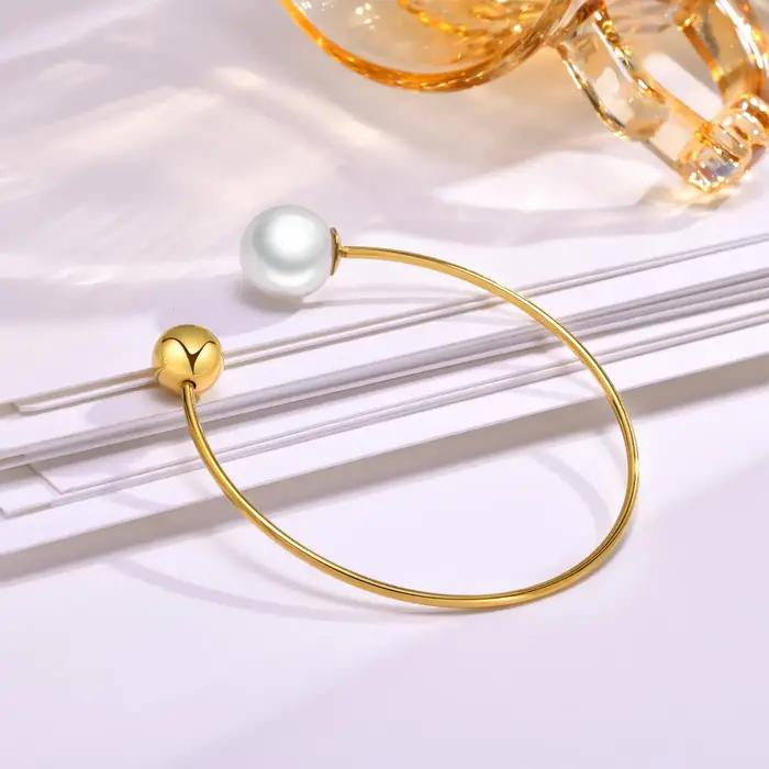 Bracelets en acier inoxydable plaqué or pour femme
