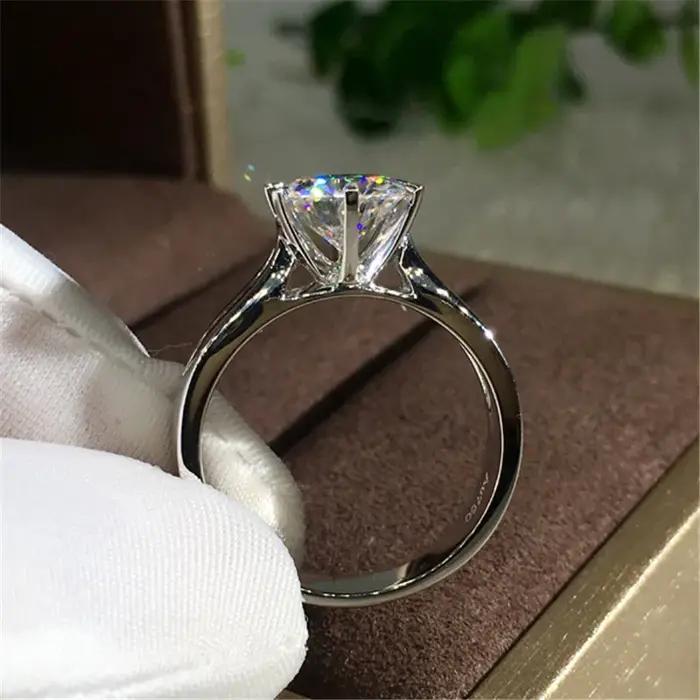 Bague de mariage CC&BYX en zircone cubique élégante avec tracker d'humeur pour femmes pour mariage fiançailles et occasions spéciales