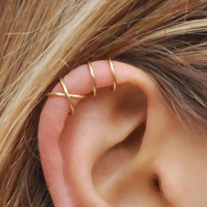 Boucles d'oreilles en forme de C en argent sterling 925 élégantes pour femmes, idéales pour mariage, fête et anniversaire