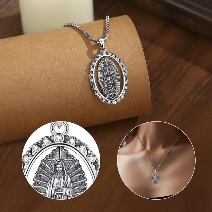 Collier Eudora Vierge Marie en cuivre plaqué argent
