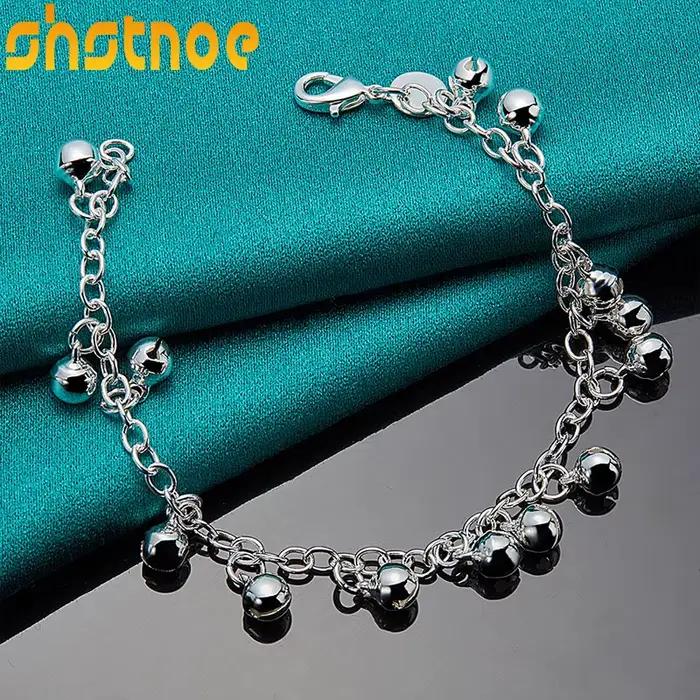 Bracelet cloche en argent Sterling 925 pour femmes, bijoux à la mode, cadeau d'anniversaire, de fiançailles, de mariage