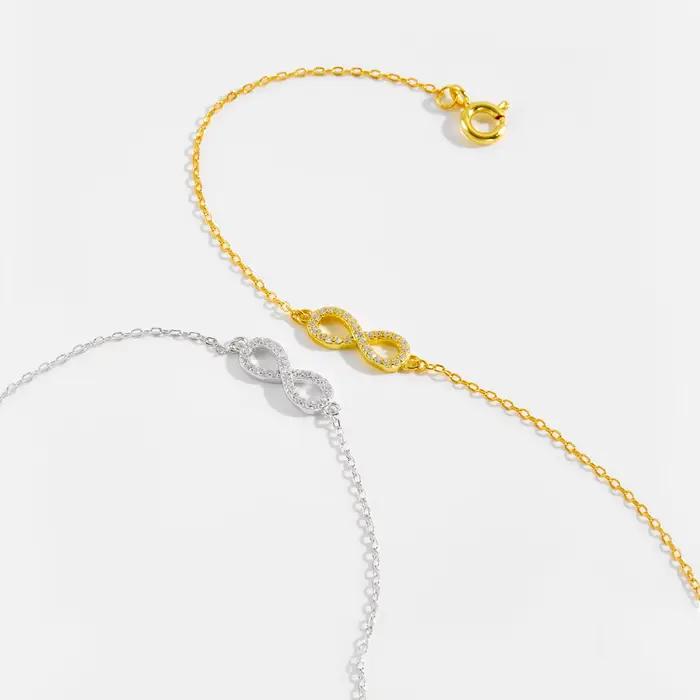Bracelet en argent regardé 925 Clear Zunderes on Cahin