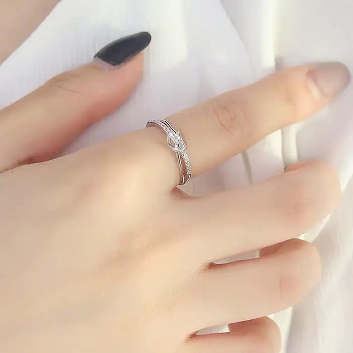 Huretailers-Bague de mariage délicate pour femme