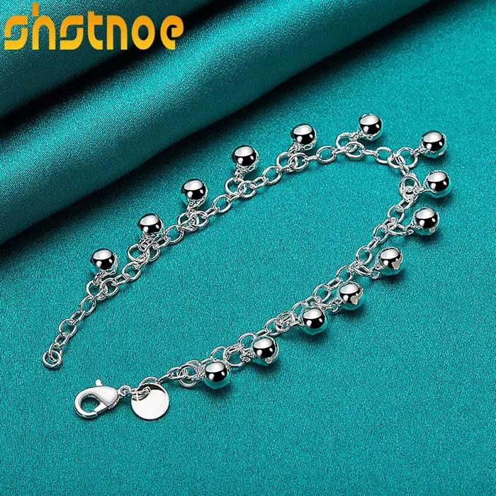 Bracelet cloche en argent Sterling 925 pour femmes, bijoux à la mode, cadeau d'anniversaire, de fiançailles, de mariage
