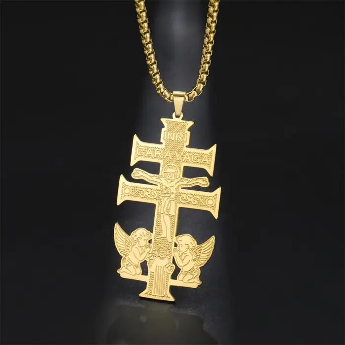 EUEAVAN – collier croix Crucifix caravane catholique