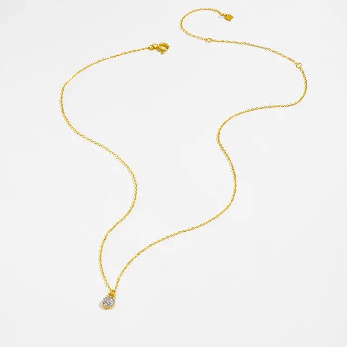 ANDYWEN – collier avec pendentif en argent 925 plaqué or 18 carats, bijoux scintillants en CZ, cadeau élégant pour femmes, vêtements chics au quotidien