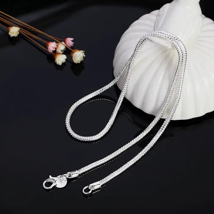 Collier serpent en argent Sterling 925 avec pendentif cœur pour homme et femme bijou romantique élégant pour occasions spéciales