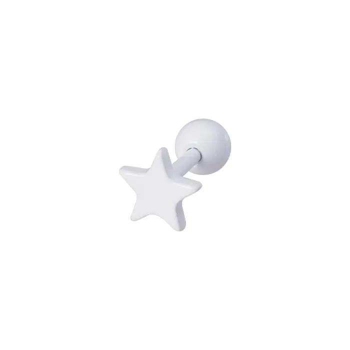 Boucles d'Oreilles en Forme d'Étoile Colorée pour Femme, Piercing en Acier Inoxydable, Barbell, Tragus, Cartilage, Helix, Conque, Bijoux, 1/5 Pièces