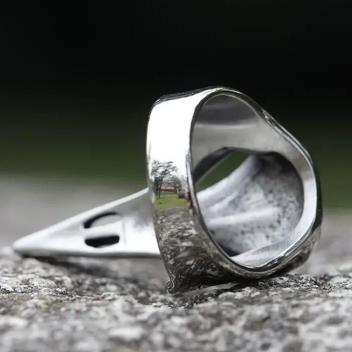 Bague Totem Vintage à nœud celtique pour hommes, mythologie nordique, guerrier Viking, tête de corbeau, bijoux dominateurs à la mode, cadeau, 2023