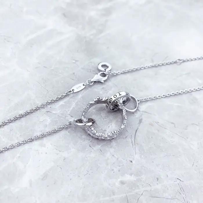 Collier reine couronne lien chaîne bijoux fins Europe 925 argent sterling tout nouveau cadeau romantique pour les femmes