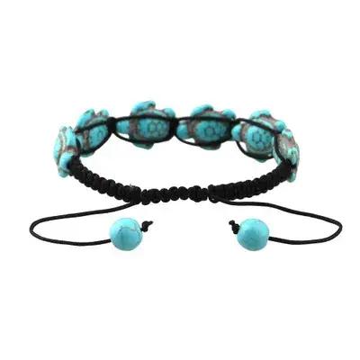 Bracelet tortue bohème tissé à la main