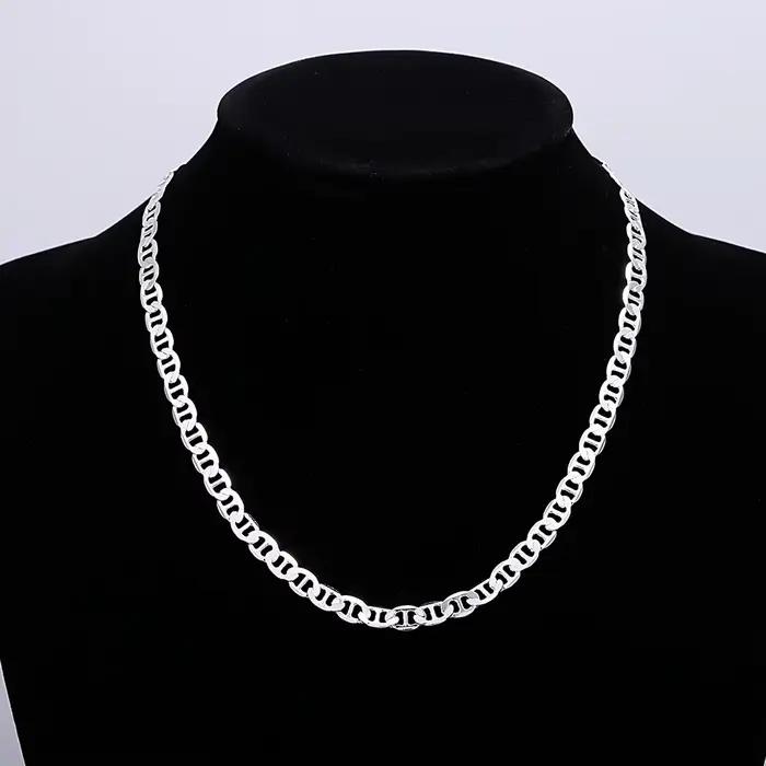 Noble 45-60 cm 925 argent Sterling solide 6MM collier Noble luxe magnifique charme mode hommes fête de mariage femmes bijoux