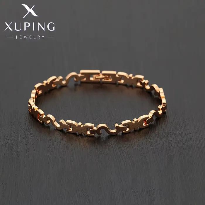 Xuping bijoux nouveauté à la mode Style Simple 20 cm couleur or Bracelets pour femme cadeau X 001053989