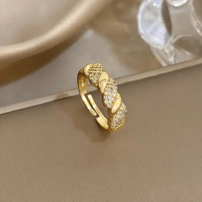 Freetry – bague géométrique Vintage plaquée or pour femmes