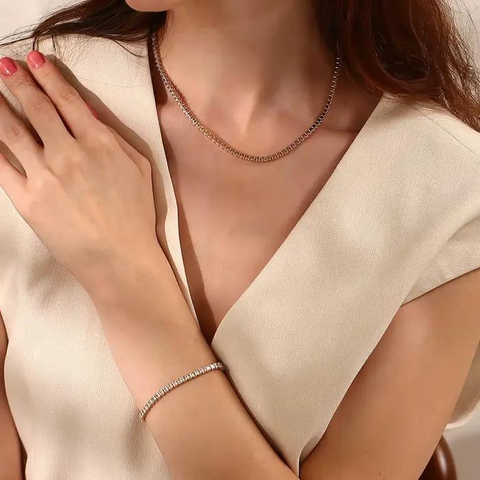 E.B.belle Tennis-Ensemble de bijoux de luxe pour femme