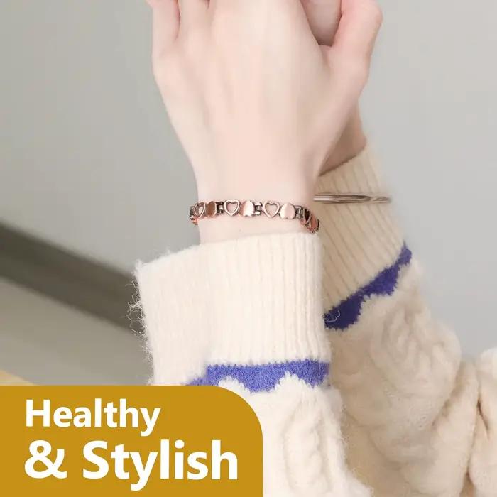 ARADOO Premium pur cuivre Bracelets pour femme amour coeur conception bracelet magnétique bijoux cadeaux