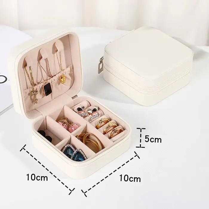 Boîte de rangement portable pour boucles d'oreilles et matiques, étui à bijoux, présentoir de voyage, boîte d'évaluation