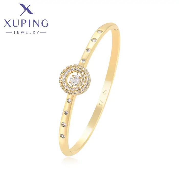 Bijoux Xuping, nouvelle collection tendance, bracelet en or clair de 60 mm pour femmes, cadeau exqui