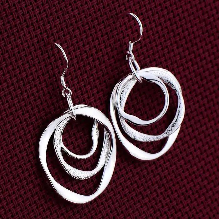 Boucles d'oreilles en argent Sterling 925 pour femmes, bijoux de mariage exquis, accessoires féminin