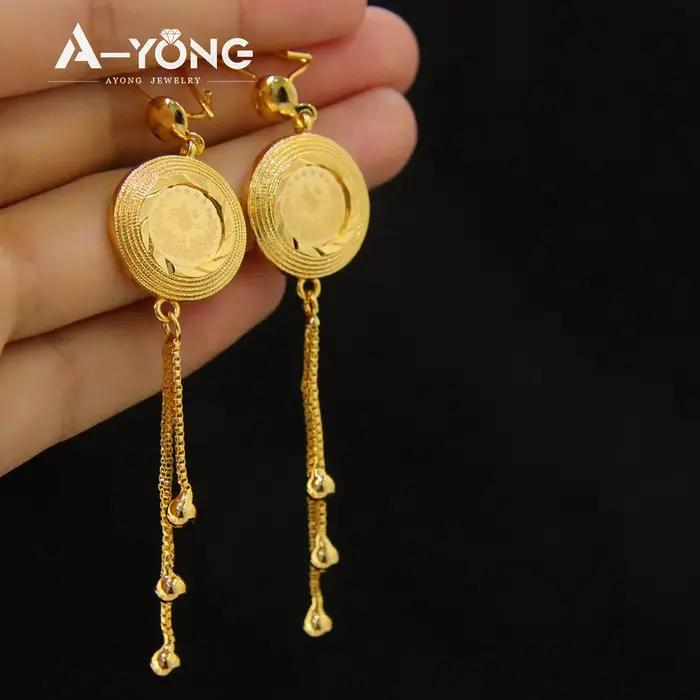 Ensemble de bijoux vintage turcs plaqués or 24 carats pour femmes, bijoux de mariage marocain, cadeaux de fête musulmane pour occasions spéciales