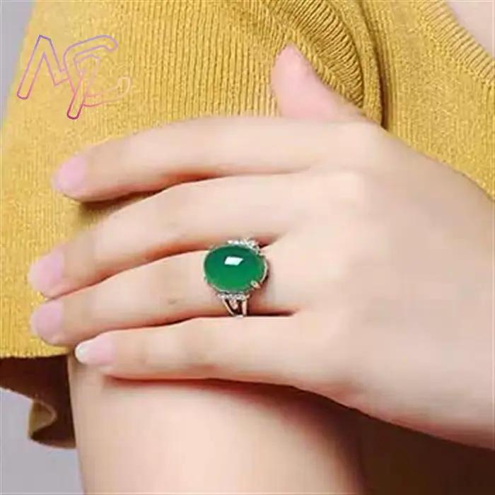 Anneaux de Jade naturel Talismans porte-bonheur