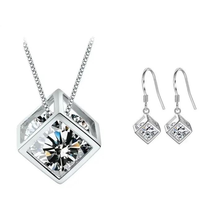 Ensemble de bijoux élégants en argent Sterling 925 Sakura dauphin Zircon