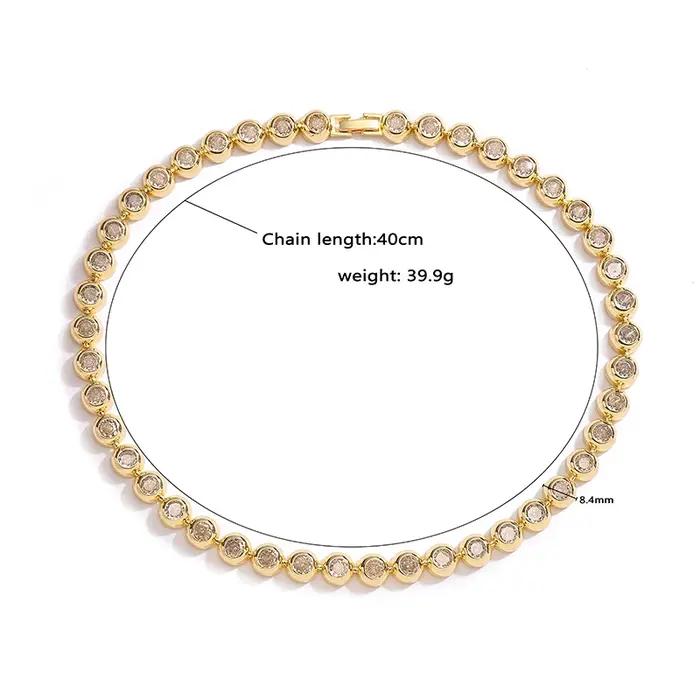 Ensemble de bijoux plaqué or 18 carats avec zircone cubique pour femmes pour soirées et tenues quotidiennes
