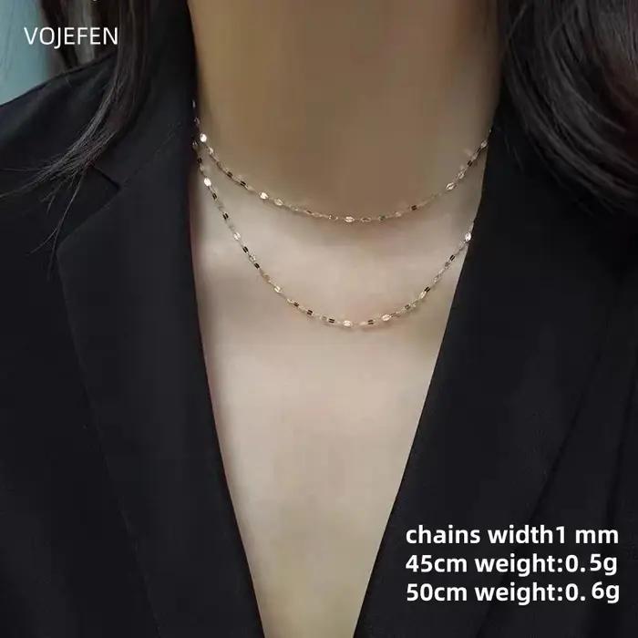 Collier en or massif 14K VoJefen style squelette pour femmes occasions spéciales avec certificat GDTC inclus elegance soirée bijou doré fin raffiné