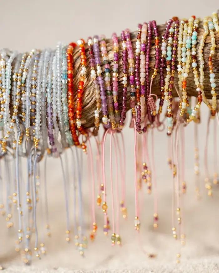 Bracelet en pierre semi-précieuse Vlen Boho style bohème pour femme cadeau occasions spéciales mariage anniversaire fiançailles