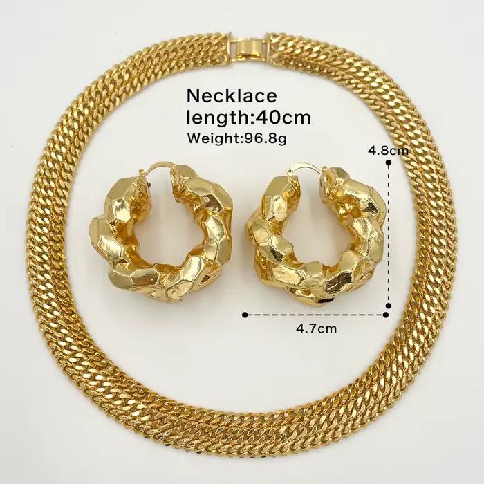 Ensembles de bijoux plaqués or 18 carats pour femmes