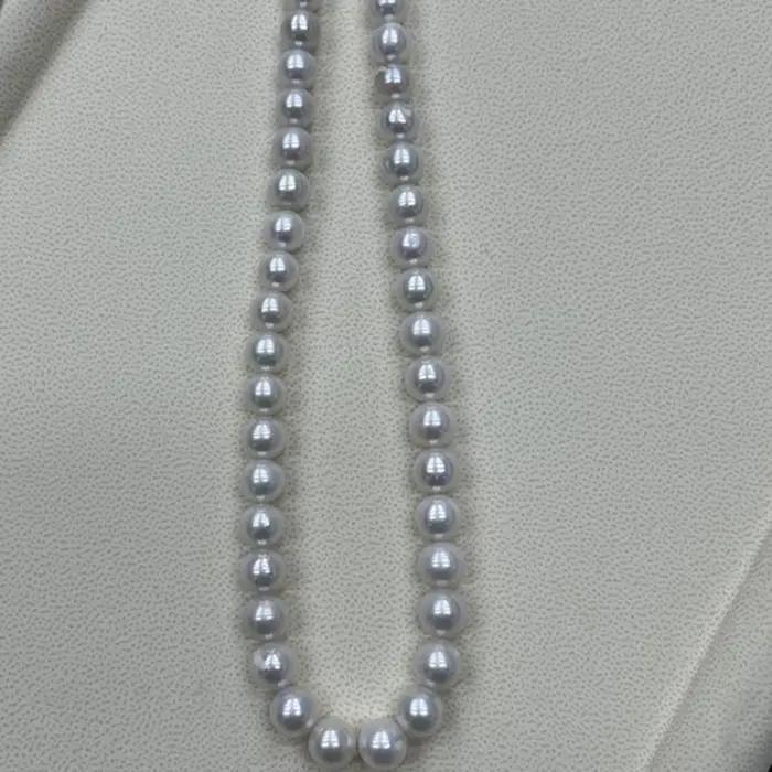 Perles naturelles 8-9mm AAAA rondes lisses d'eau douce blanches