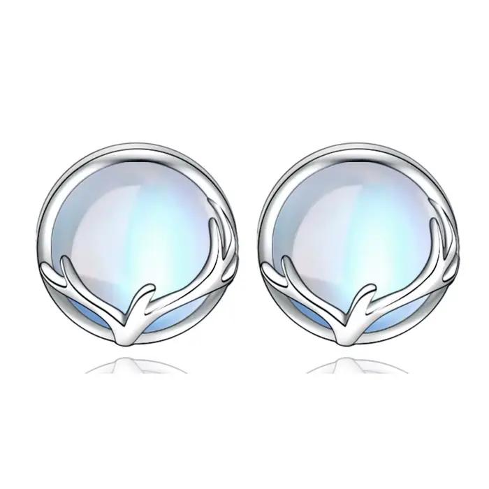 Ensembles de bijoux en pierre de lune Antler pour femmes, bracelet en argent regardé 925, collier, boucle d'oreille pour patients, cadeau de mariage, offre spéciale