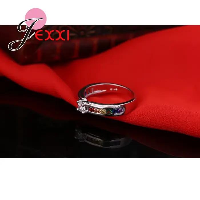 Bagues de fiançailles Giemi en zircone cubique et plaqué argent 925 pour femmes style mignon romantique occasions spéciales partys