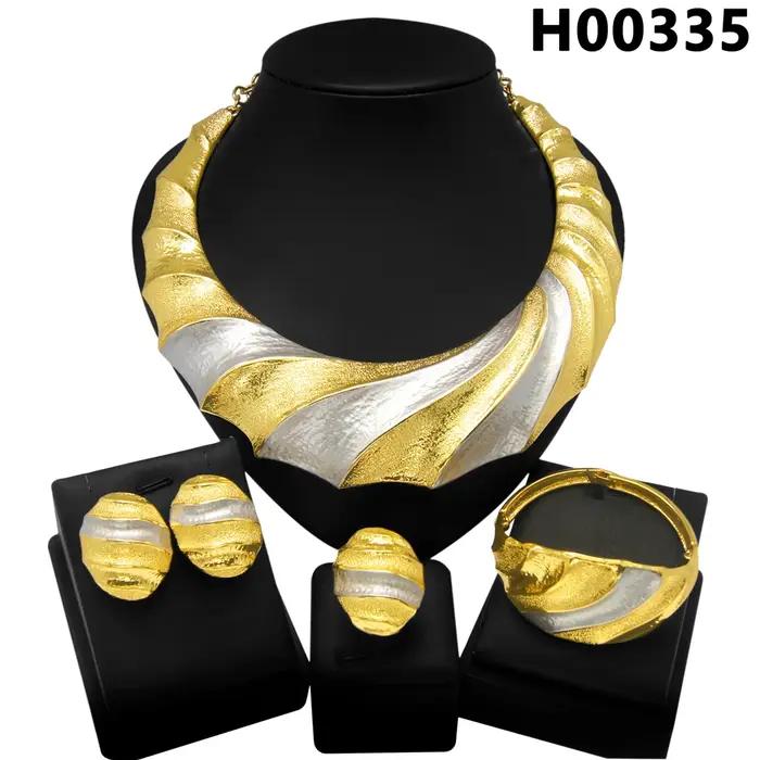 Ensembles de bijoux plaqués or de Dubaï pour femmes