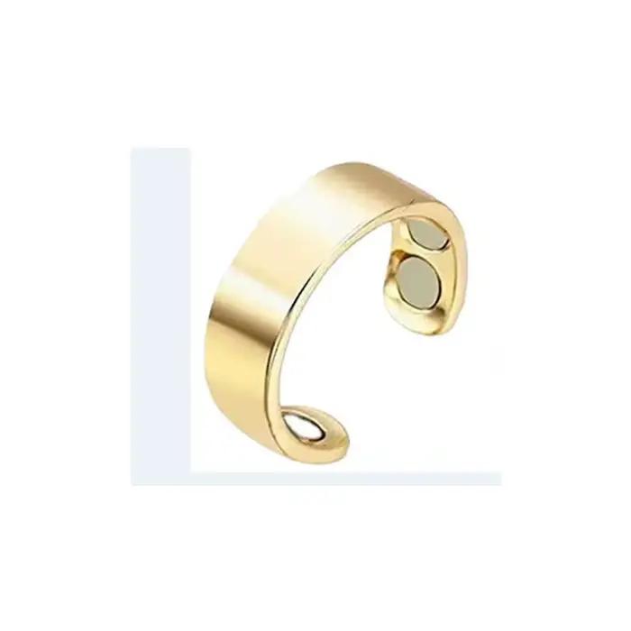 WOUWU anneaux magnétique santé énergie doigt ouvert manchette anneau réglable femmes hommes bandes de mariage 6mm de large bijoux minimalistes