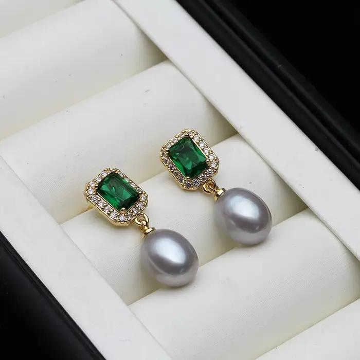 Boucles d'oreilles en perles naturelles d'eau douce étoilées en argent sterling pour femmes, cadeau idéal pour mère ou anniversaire, bijoux décontractés et élégants pour occasions spéciales