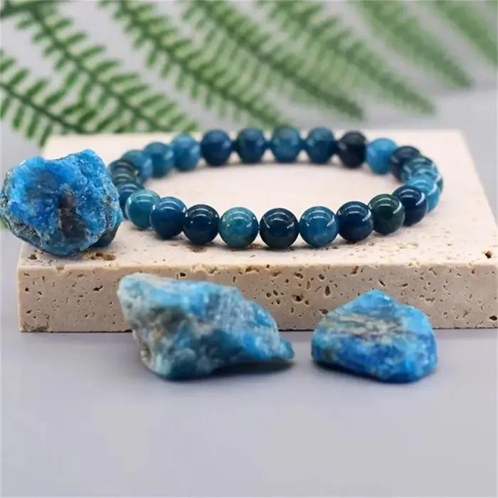 Bracelet en perles de pierre naturelle exquise pour femmes et hommes