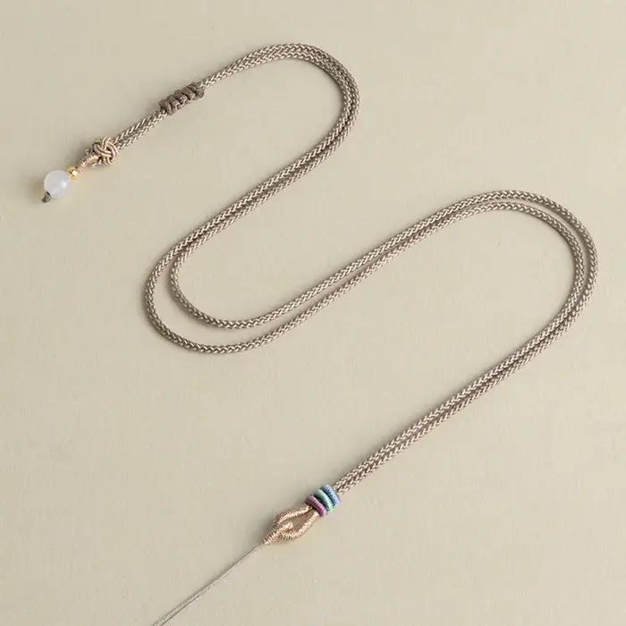 Colliers accessoires de bijoux faits à la main pendentif réglable corde collier avec perles fabrication