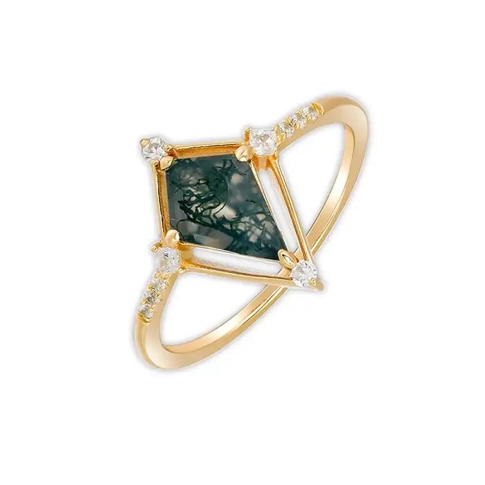 Bague vintage en pierre précieuse naturelle pour femme