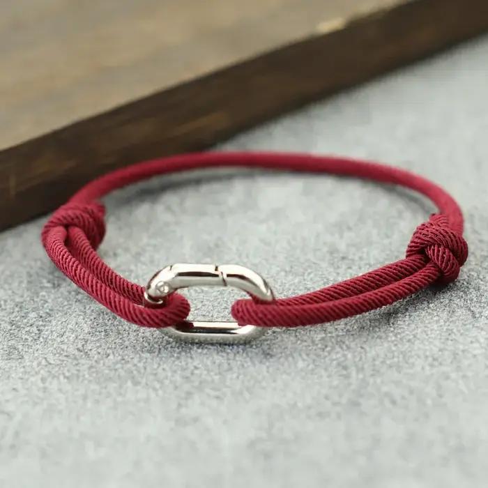 Bracelet en corde fine de 3mm pour hommes et femmes