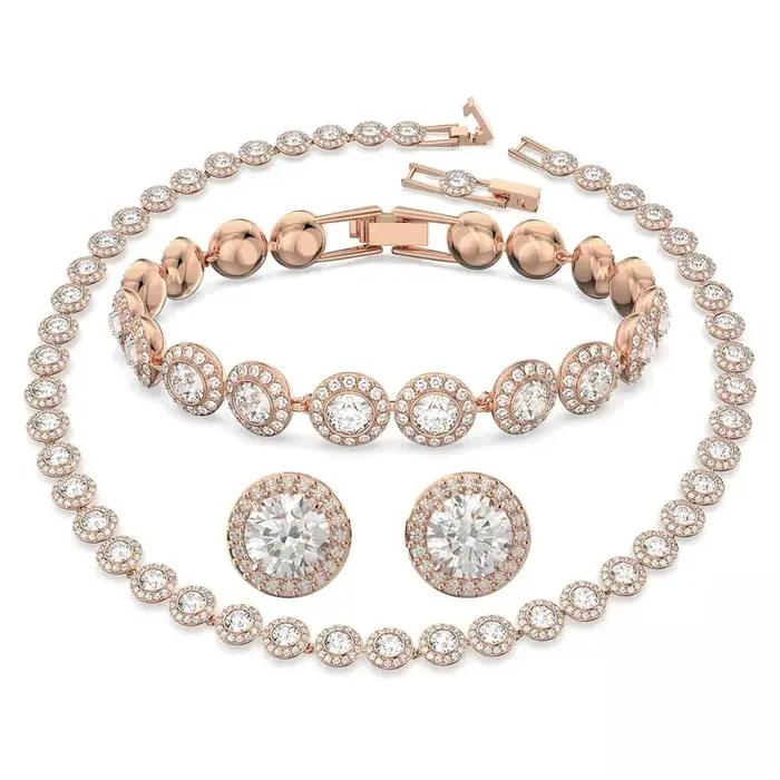 Ensemble de bijoux classique avec pierres précieuses en plusieurs couleurs pour femmes élégantes occasions spéciales