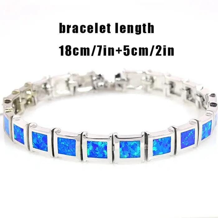Bracelet opale carré céleste