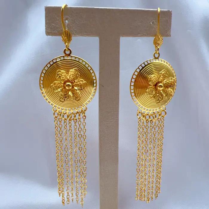 Ensemble de bijoux plaqué or 24 carats pour femmes