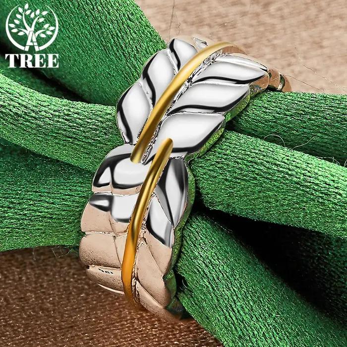 Bague en or 18 carats avec plume dorée pour femmes