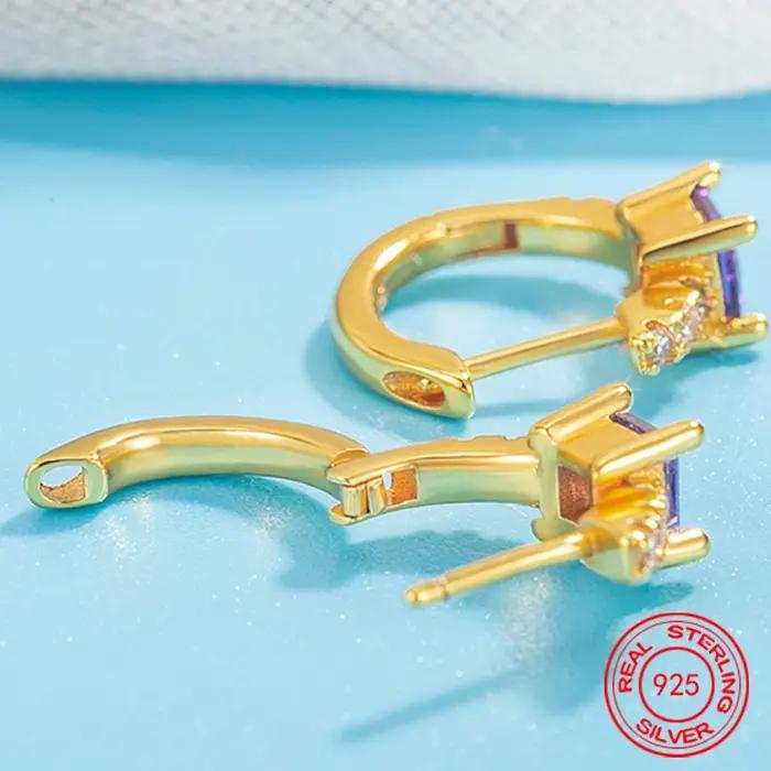 Boucles d'oreilles créoles en argent Sterling 925