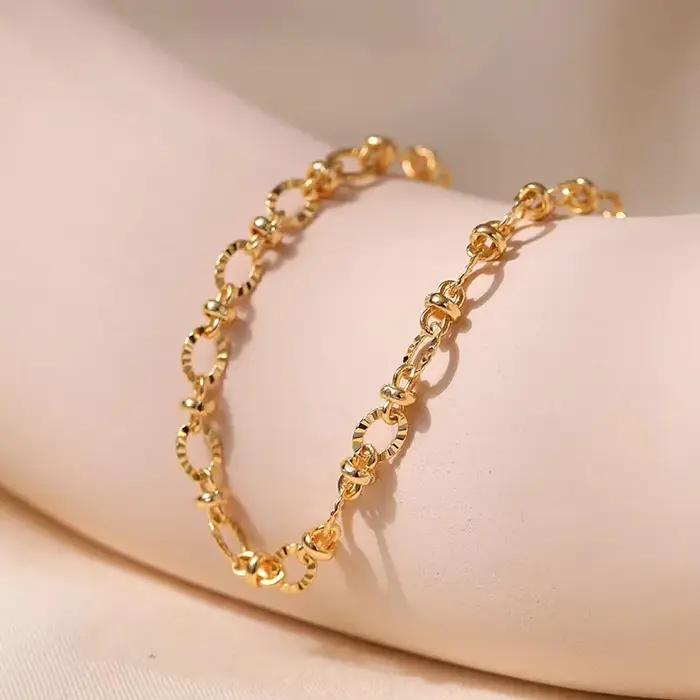Bracelets à chaîne exquis remplis d'or 18 carats pour femmes
