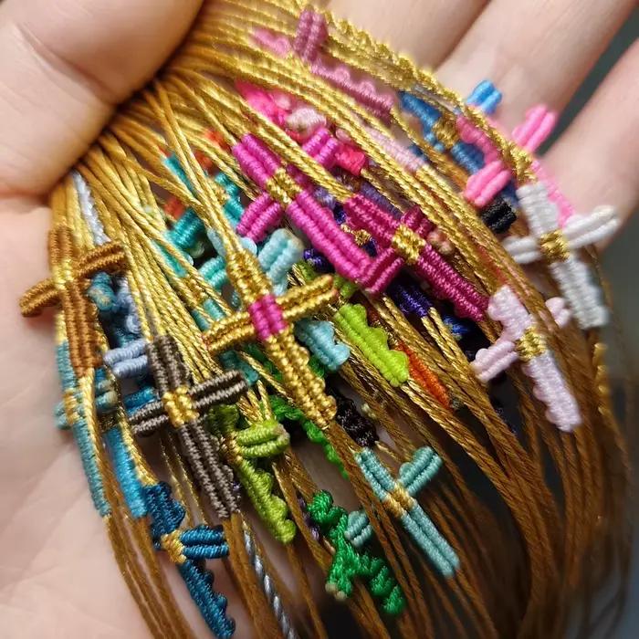 Bracelet croisé en macramé tissé à la main bijou réglable style bohème pour femmes et filles occasions spéciales