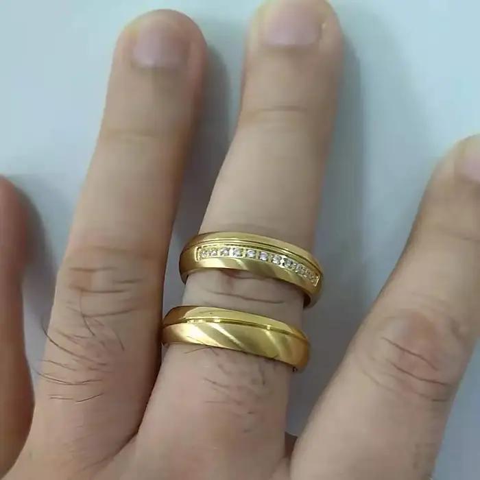 Bagues de mariage alliances de fiançailles classiques en zirconium pour homme et femme occasions spéciales romantiques