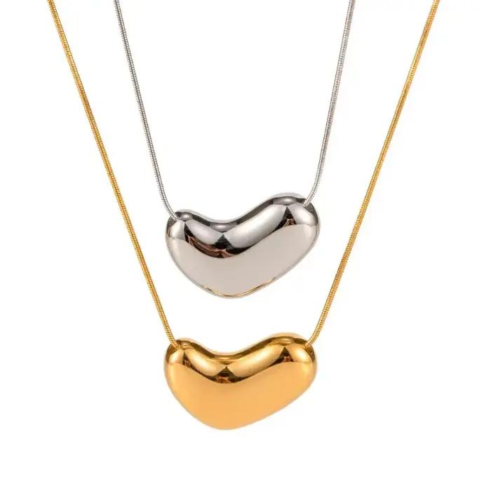Collier pendentif métallique géométrique à une couche pour fille et femme, bijoux modernes, design délicat, accessoires de fête, cadeau